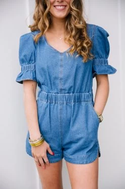 Scout Denim Romper - Medium Denim 9 Scout Denim Romper - Medium Denim -Fashion Finds Outlet image 8be47adb 5a69 4b72 a63b fb407174cb5d