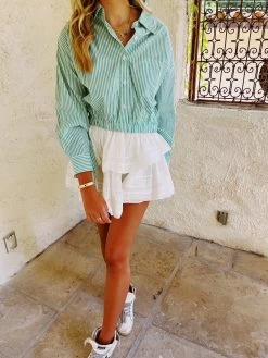 Frankie Striped Shirt - Green