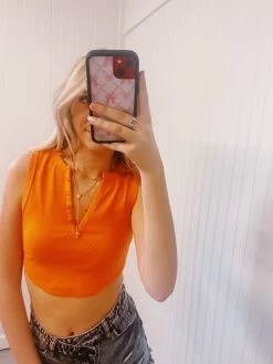 Oh Snap Tank Top - Sunkist