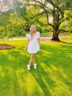 Tie A Bow Dress - White