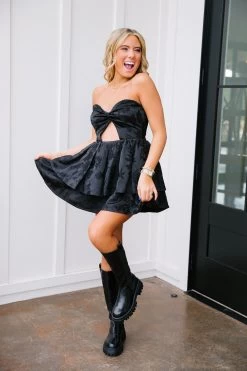 Riley Cutout Ruffle Dress - Black -Fashion Finds Outlet image aba91e78 90e0 4ebe a5be 4575bf1a96f2