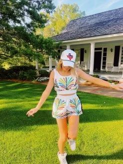 Queen Of Sparkles Black & White Otomi Short