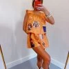 Orange Gameday Icon Set (SHORTS) - QUEEN OF SPARKLES