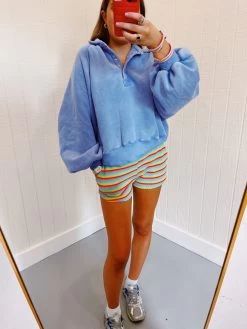 Piper Snap Sweatshirt - Blue
