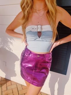 Show Stopper Skirt - Purple Metallic