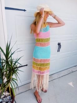 Bahama Mama Crochet Dress - Multi