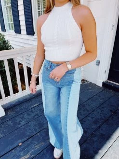 Brielle Ribbed Tank - Ivory