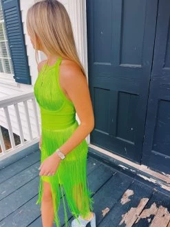 Milly Fringe Dress - Lime -Fashion Finds Outlet image d5d42580 6444 43f6 91e9 dae14e442dda