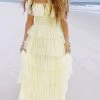 Pretty Lavish Tulle Maxi Dress - Yellow