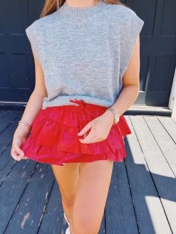 Old School Sweater Vest - Heather Gray