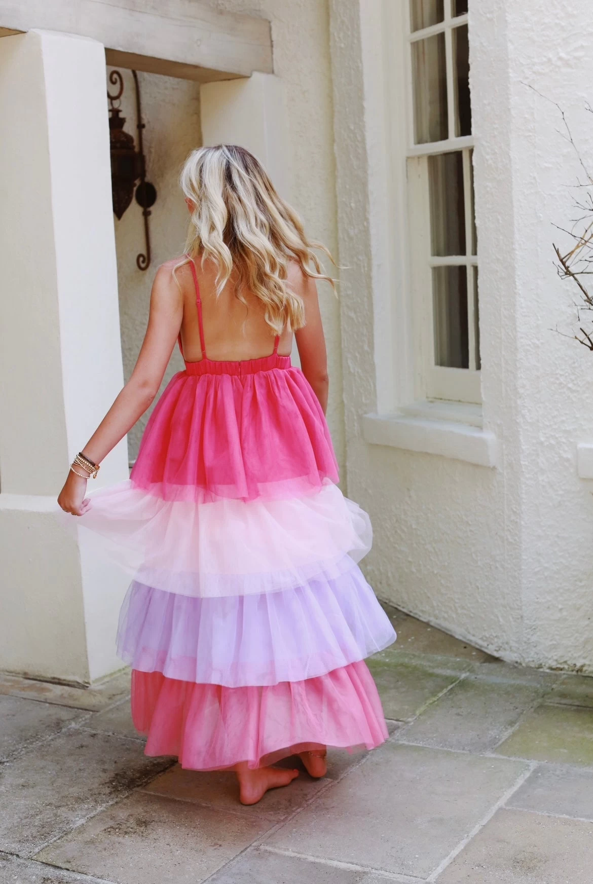 Darla Tulle Dress - Fuchsia Multi 2 Darla Tulle Dress - Fuchsia Multi - Image 2