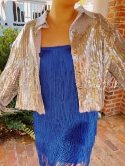 Show Off Sequin Jacket - Silver -Fashion Finds Outlet image eb32b0c6 8b83 4cc6 8ea0 fafebab8ad9a