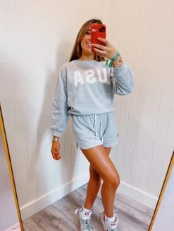 USA Baby Set - Heather Grey -Fashion Finds Outlet image f28ca9a6 f29c 462d 9d35 8f224d413447