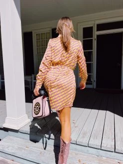 The Wilmer Geo Dress - Yellow/Orchid -Fashion Finds Outlet image f5d4109a deee 4601 9961 2da2422d77f6