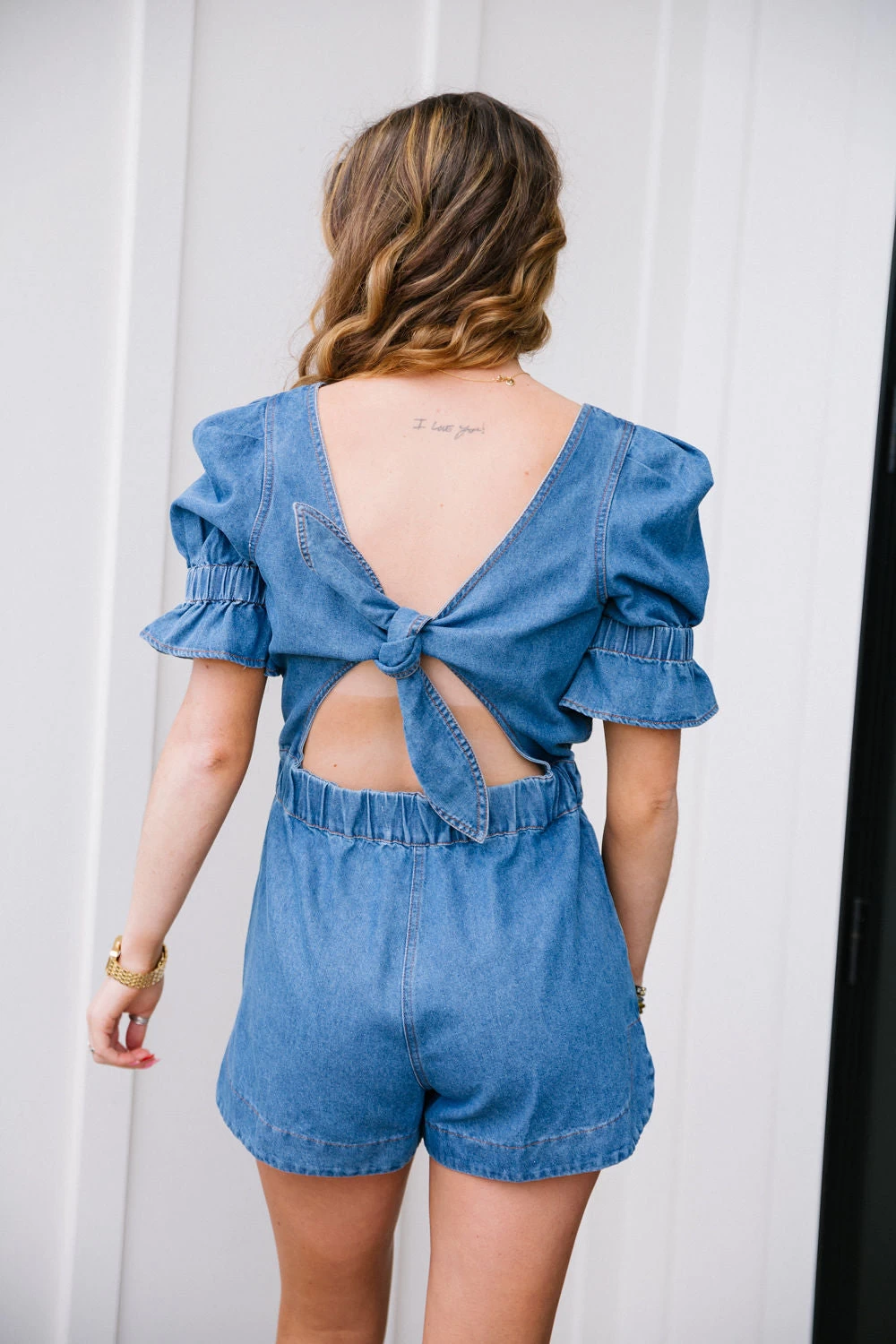 Scout Denim Romper - Medium Denim 5 Scout Denim Romper - Medium Denim - Image 5