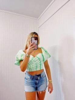Tiki Tie Dye Top - Green